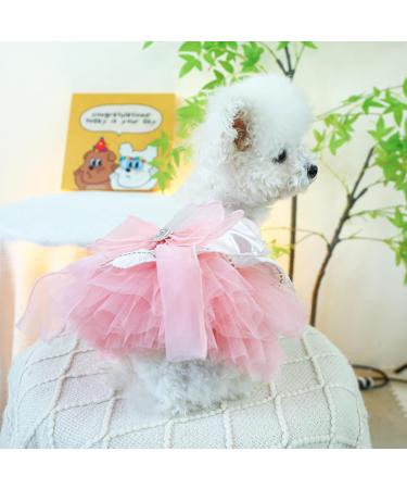 BT Bear Smally Disching Retro Tutu Dress for Cats & Small Dogs | Pups Rock Princess Dress for Weddings | Pink Medium - Buy Online on GoSupps.com