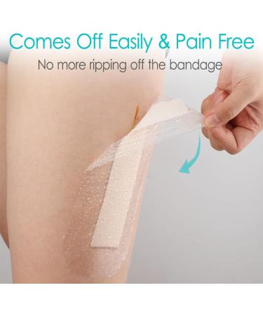 Waterproof Knee Replacement Surgery Silicone Bandage | 4x10 Inch Shower Protector & Hip Surgery Wound Cover | Pack of 5 - Buy Online on GoSupps.com