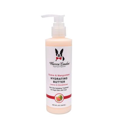 Warren London Hydrating Butter Leave-in Dog Conditioner Lotion for Skin and Coat | Aloe Dog Conditioner for Pet Fur, Hair, Dry Skin, & Dandruff | Use After Dog Shampoo & Bathing | Made in USA | 3 Scents | 2 Sizes Guava - 8oz