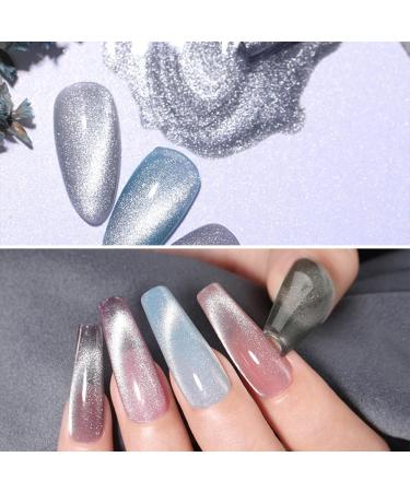 MIZHSE 10ml Universal Cat Eye Gel Nail Polish Silver Soak Off UV/LED Gel Smoothie Wide Nail Polish Gel Magnetic Gel Nail Polish with Magnet BSKMY005 - Buy Online on GoSupps.com