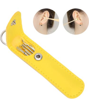 Ear Spoon Earwax Removal er Set Ear Pick Spoon U Shape Ear Spoon Spiral Ear Wax er Tools Set Portable for Ear Canal Dirt(Lemon Yellow) - Buy Online on GoSupps.com
