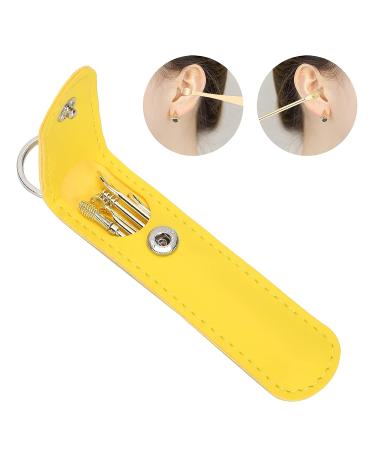 6 PCS Ear Wax Removal Tool Set - Reusable and Portable Ear Cleaner Kit with Storage (Yellow) - Buy Online on GoSupps.com
