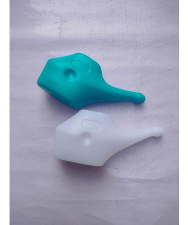 Light-Weight Neti Pot | Handy Compact & Travel Friendly (1 Blue & 1 White) (Set of 2) - Buy Online on GoSupps.com