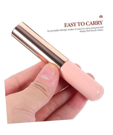 2pcs Lip Brush Makeup Set | Silicone Lip Applicator & Round Head Lipstick Brush - Perfect for Lip Scrub & Balm - Pink - Shop Internationally - Buy Online on GoSupps.com