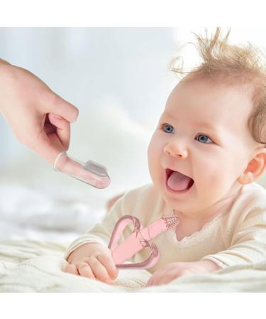SILIVO Silicone Banana Teether for Babies - Training Finger Toothbrush with Storage Case - Pink - Buy Online on GoSupps.com