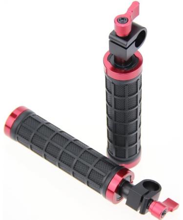 CAMVATE DSLR Handle Grips with Rod Clamp for 15mm Rod Rig Rail Support - 1 Pair (Model 1076) - Buy Online on GoSupps.com