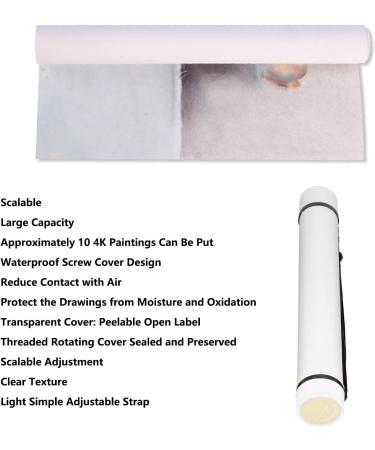Waterproof Blueprint Tube Poster Storage - Large Capacity  Environmentally Friendly Plastic Tube with Strap - Ideal for Outdoor & Travel (White) - Buy Online on GoSupps.com