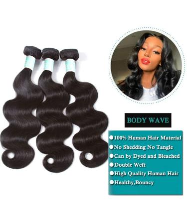 Fairgreat Brazilian Body Wave Human Hair Bundles with 13x4 Frontal - 100% Unprocessed Virgin Hair - 14 16 18+12 Inch Bundles with Ear to Ear Frontal - Buy Online on GoSupps.com