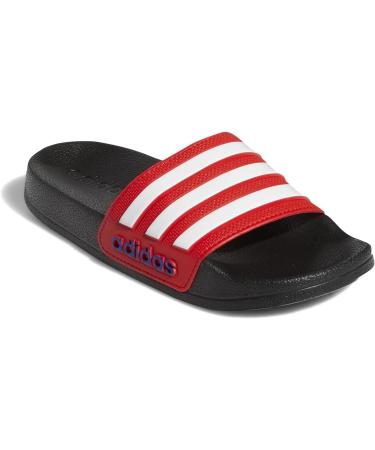 Buy Adidas Unisex Kids Adilette Shower Slippers 36 EU - Core Black Ftwr White & Vivid Red | International Shipping Available - Buy Online on GoSupps.com