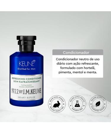 Keune 1922 for Men Refreshing Conditioner 250ml - Odourless Lightweight & Hydrating | Perfect for All Hair Types - Shop Internationally - Buy Online on GoSupps.com