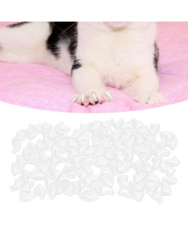 Tmishion Cat Nail Caps & Dog Paw Protective Sleeves - 100 Soft Anti-Scratch Claw Covers (Large) - Ice White - Buy Online on GoSupps.com