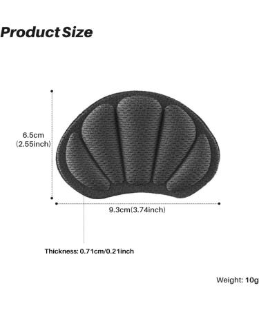 CHEERYMAGIC 2 Pairs Heel Cushion Inserts - Anti-Slip Shoe Pads for Women and Men | Blister Protectors and Comfortable Heel Cushion | Self-Adhesive Sport Shoe Inserts in Black - Buy Online on GoSupps.com