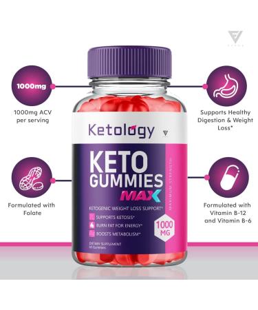 (2 Pack) Ketology Keto + ACV Gummies 525mg (120 Gummies) - Advanced Weight Loss Supplement for Ketosis & Belly Fat - Ketologic Shark Tank Oprah Winfrey Approved - Buy Online on GoSupps.com