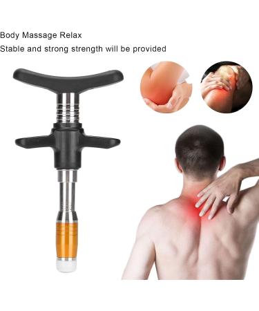 Stainless Steel Manual Chiropractic Adjustment Tool | One-Head Vertebral Massager - 10 Heat Resistance Stages for Muscle Relaxation (Gold) - Buy Online on GoSupps.com