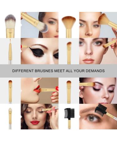 Professional Makeup Brush Set - Blusher Foundation Concealer Eye Shadow & Eyelash Brushes for Flawless Beauty - Buy Online on GoSupps.com