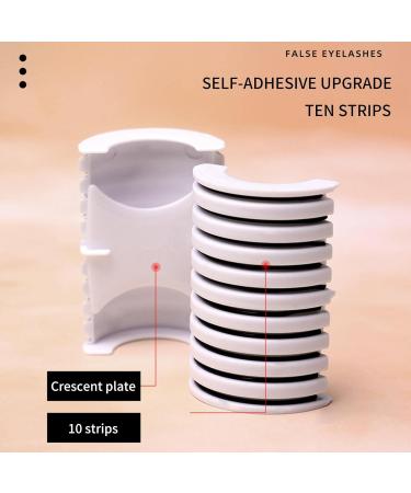 -Adhesive Lash Strips No Glue Apply False Lashes - No Glue No Magnets for All Strip Fake Lashes Waterproof Eyelashes Strip Black - Buy Online on GoSupps.com