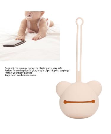 Silicone Pacifier Case for Travel | Baby Pacifier Storage Bag | Milk Tea Color Accessories for Boys & Girls - Buy Online on GoSupps.com