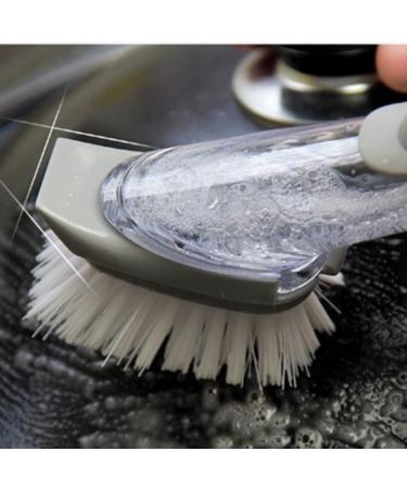 Kecung 2Pcs Dish Brush Dish Scrubber Kitchen Dish Scrub Brush with Handle Dish Cleaning Brush Dish Wand for Dishes/Pots - Grey - Buy Online on GoSupps.com
