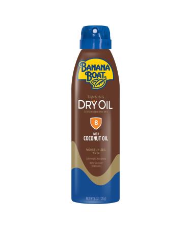 Banana Boat UltraMist Tanning Dry Oil Continuous Spray SPF 8 6 oz (Pack of 5)