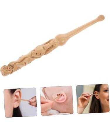 Gogogmee Ear Tool Carved Wood Ear Cleaner Portable Earwax Removal Tool Non Slip Design and for Daily Use for Friends and Family - Buy Online on GoSupps.com