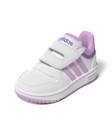 adidas Boy's Unisex Kids Hoops Mid 2.0 I Fitness Shoes Child 5 UK Child Ftwr White Bliss Lilac Violet Fusion