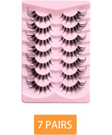 FAIRYGATE Lash Strips False Lashes with Glue Natural Lashes Wispy Lashes Natural Look False Eyelashes Natural Flared Eyelashes False Eye Lashes Soft Fluffy Lashes 7 Pairs D1 Natural B5417 FGJSTB5417 - Buy Online on GoSupps.com