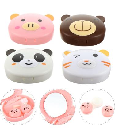 Exceart 4-Piece Travel Set - Contact Lens Storage Containers & Eye Case - Caricature Plastic Lens Boxes - Buy Online on GoSupps.com