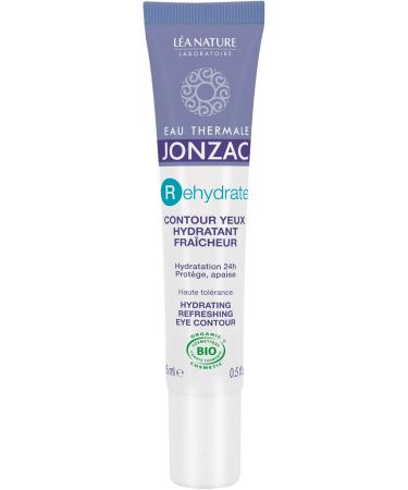 Eau Thermale Jonzac | Fresh Eye Contour - Rehydrate | 24h Hydration - Protects and Soothes the Eye Contour | Hyaluronic Acid & Vegetable Glycerin | 99% Natural Origin | Pack of 2x15 ml - Buy Online on GoSupps.com