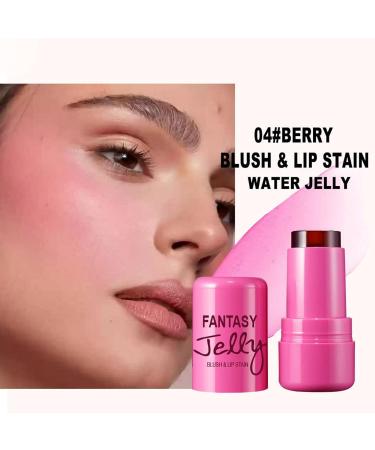 Milk Cooling Water Jelly Tint Milk Jelly Blush Milk Makeup Jelly Tint Milk Water Jelly Tint Water Jelly Tint Stick Sheer Lip & Cheek Stain Finish (D M) D 1 count (Pack of 1) - Buy Online on GoSupps.com