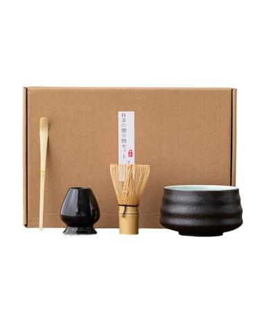 homwowo Matcha Tea Set Showcasing Eastern Culture and Elegance Japanese Matcha Tea Accessories Matcha Kit Set Matcha Bamboo Black
