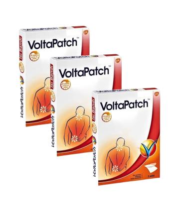 VoltaPatch Heatwraps for Lower Back Neck and Muscle Pains Pack of 3 (2 Heatwraps per Pack) by Voltaren GSK