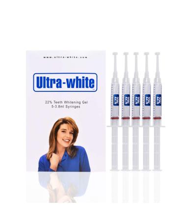 Ultra White 22% Teeth Whitening Gel Large 5 Tubes 3.8 ml of Gel use for Beautiful White Smile