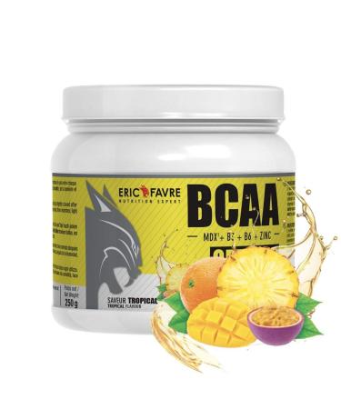 BCAA OPTIMIZ - BCAA 2.1.1 Amino Acids Enriched with Vitamin B + Zinc Helps Reduce Fatigue 250 g French Laboratory Eric Favre Tropical Delight