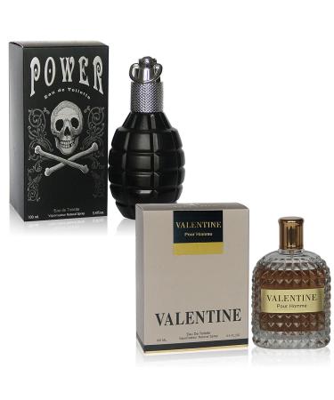 CEROD Secret Plus Power and Valentine Kit Cologne for Men/Eau de Toilette Natural Spray Vaporizateur 3.4 oz 100 ml / FL0393 FL1666 PMS-6062-KIT