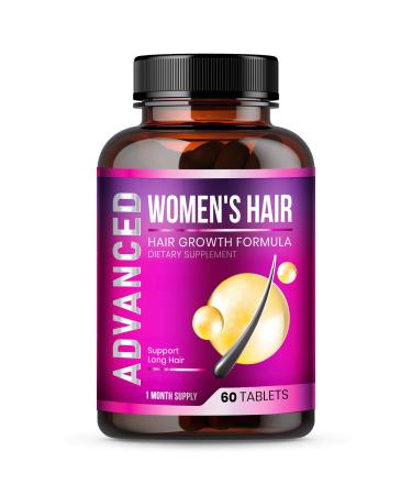 Hair Growth Vitamins For Women - Hair Vitamins For Thinning Hair For Women .Regrow & Regrowth Hair Supplement With DHT Blocker Biotin & Saw Palmetto For Women.Volumize Thicker Longer Hair. 60 Count (Pack of 1)