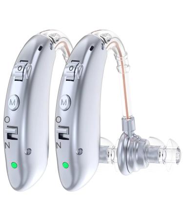 Hearing aids,Hearing Aids for Seniors, Rechargeable with Noise Cancelling,Digital Hearing Amplifier for Hearing Loss, Invisible Hearing Aid,Ear Sound Amplifier (2pc)