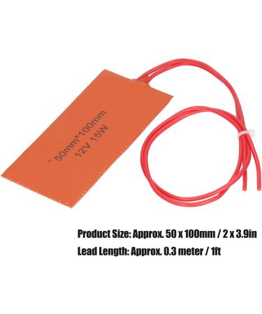 4 Pack Silicone Heating Mats - 12V 15W Rubber Heating Pads | Flexible Heating Blankets | Max Temp 200 - Ideal for International Shipping - Buy Online on GoSupps.com