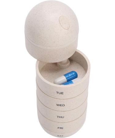 Large Compartment 7-Day Pill Organizer | Mini Portable Capsule Medicine Case for Travel & Elderly Care - Buy Online on GoSupps.com