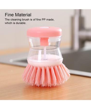 rongweiwang PP Cookware Brush Nonslip Detachable Soft Hair Washable Cleaning Brushes Tool Accessories with Wash-up Dispenser Pink - Buy Online on GoSupps.com