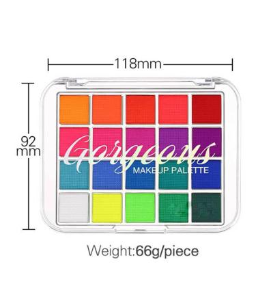 Bright Color Neon Rainbow Eyeshadow Palette | 20 Vibrant Shades Makeup Set for Stunning Looks - International Shipping - Buy Online on GoSupps.com