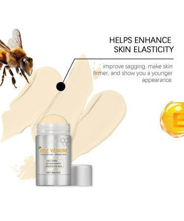 Bee Venom Collagen Stick Anti-Wrinkle Firming Cream Stick Lifting & Tightening Serum Stick Hydrates and Nourishes Skin Restore Skin Elasticity Reduces Wrinkles Skin Collagen Moisturizer for Dry Skin - Buy Online on GoSupps.com