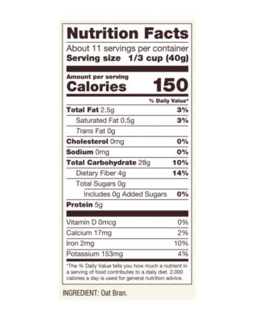 Bobs Red Mill Gluten Free Oat Bran 18 Ounce - Pack of 4 | High-Quality Whole Grain Oats - Buy Online on GoSupps.com