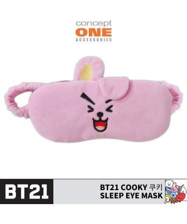 BT21 Cooky Sleep Mask - Pink, One Size | LINE Friends Eye Cover for Sleeping - Buy Online on GoSupps.com