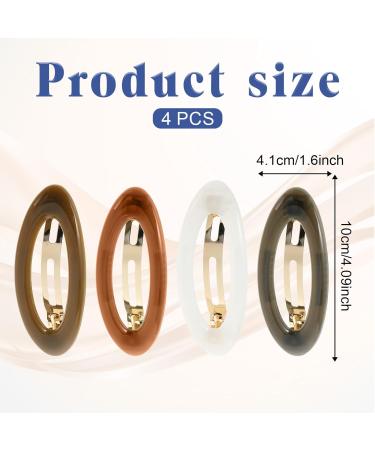Cobee French Barrette Hair Clips Matte Ellipse Large Hair Barrettes Fine Thin 4 Pcs - Buy Online on GoSupps.com