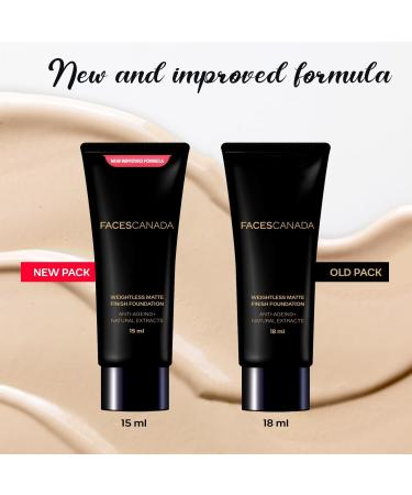 Weightless Matte Finish Foundation - Beige 15ml | Lightweight | Natural Finish | Anti-Ageing | Non-Clog Pores | Enriched With Olive Seed Oil Grape Extract Shea Butter - Buy Online on GoSupps.com