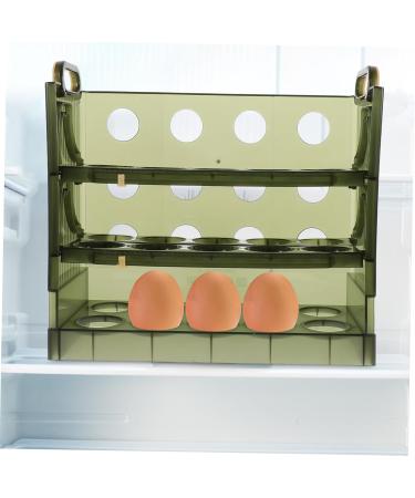GRIRIW 30 Grid Egg Holder Egg Storage Box Plastic Eggs Plastic Tray Fridge Egg Organizer Egg Rack Clamshell Timing Egg Box 1 - Buy Online on GoSupps.com