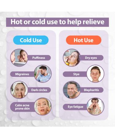 NEWGO Cooling Gel Eye Mask - Reusable Cold Eye Pack for Puffy Eyes, Dark Circles, Migraine Relief - Purple - Buy Online on GoSupps.com
