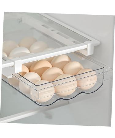 jojofuny 2pcs Out Holder Fridge Bin Eggs Hanging Container Refrigerator Drawer Egg Storage Tray re-usable Whitex2pcs 30.5X20X8.5cmx2pcs - Buy Online on GoSupps.com