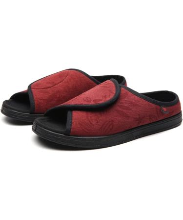 Lfzhjzc Elderly Diabetic Shoes for Women | Red Extended Width Slippers | Easy On/Off Memory Foam Adjustable Edema Support | Size 6 - Buy Online on GoSupps.com