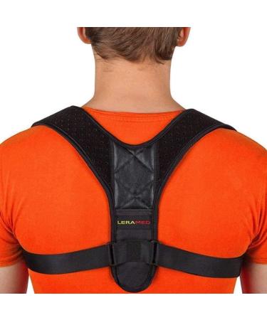 Leramed New 2023 Posture Corrector for Men and Women - Adjustable Upper Back Brace for Clavicle Support and Providing Pain Relief from Neck Back and Shoulder Chest Size 25 - 50